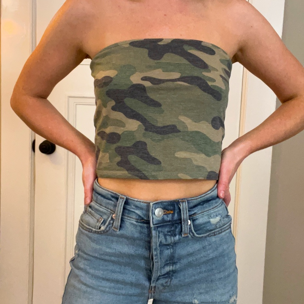 Camo tube top